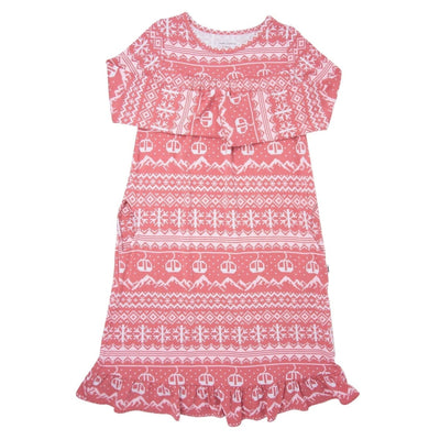 Boho Dress - Fair Isle Ski Pink - Dresses