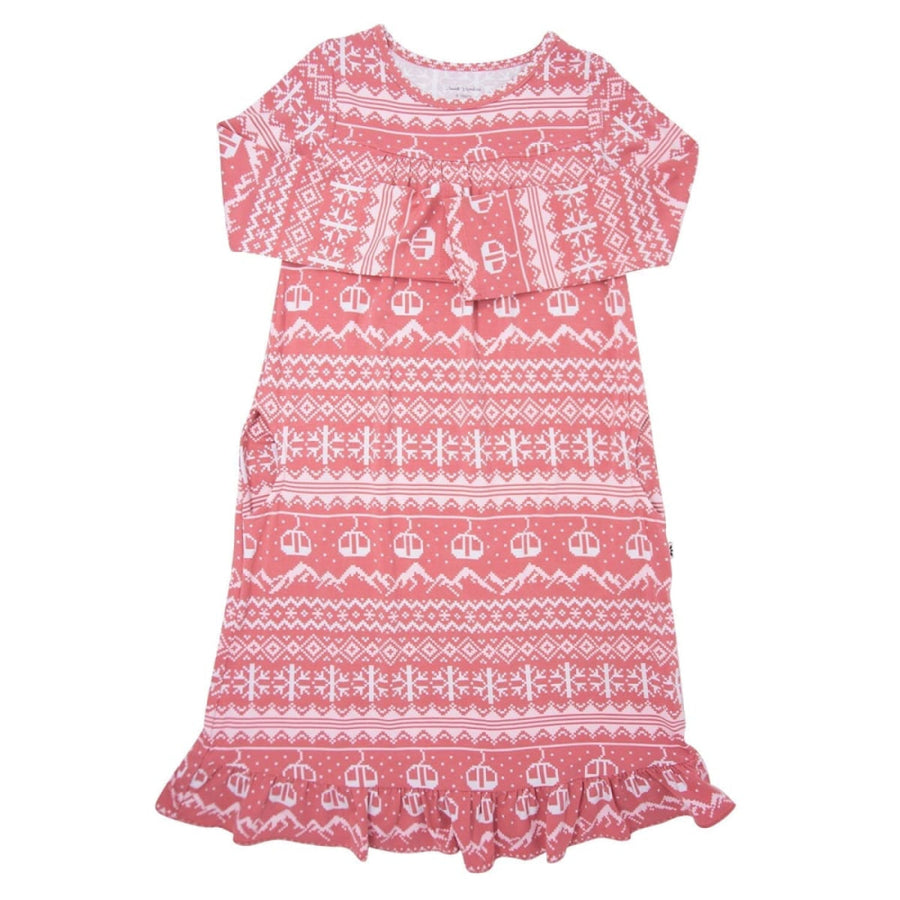 Boho Dress - Fair Isle Ski Pink - Dresses