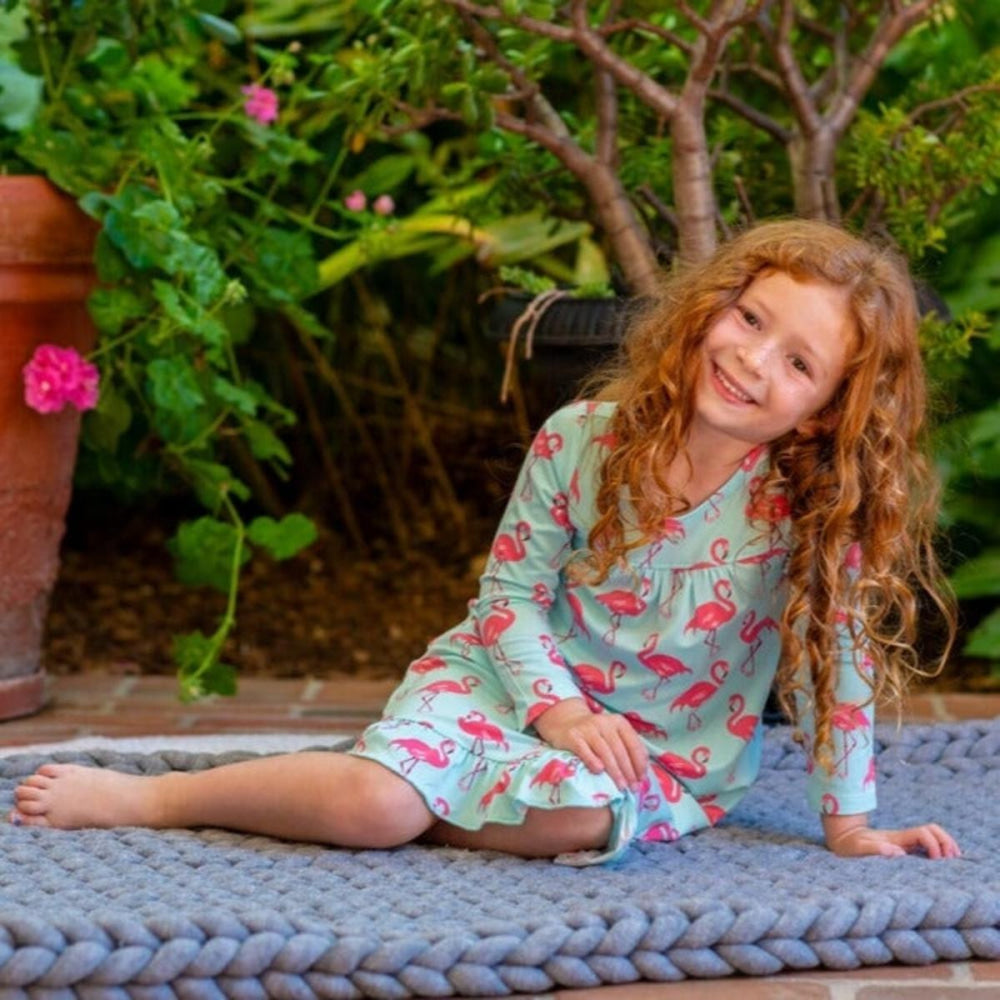 Boho Dress - Flamingo Aqua - Dresses