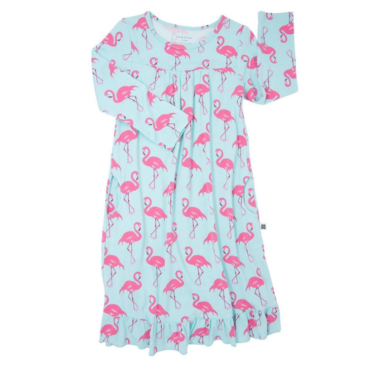Boho Dress - Flamingo Aqua - Dresses