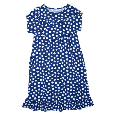 Boho Dress - Navy Dots - Dresses