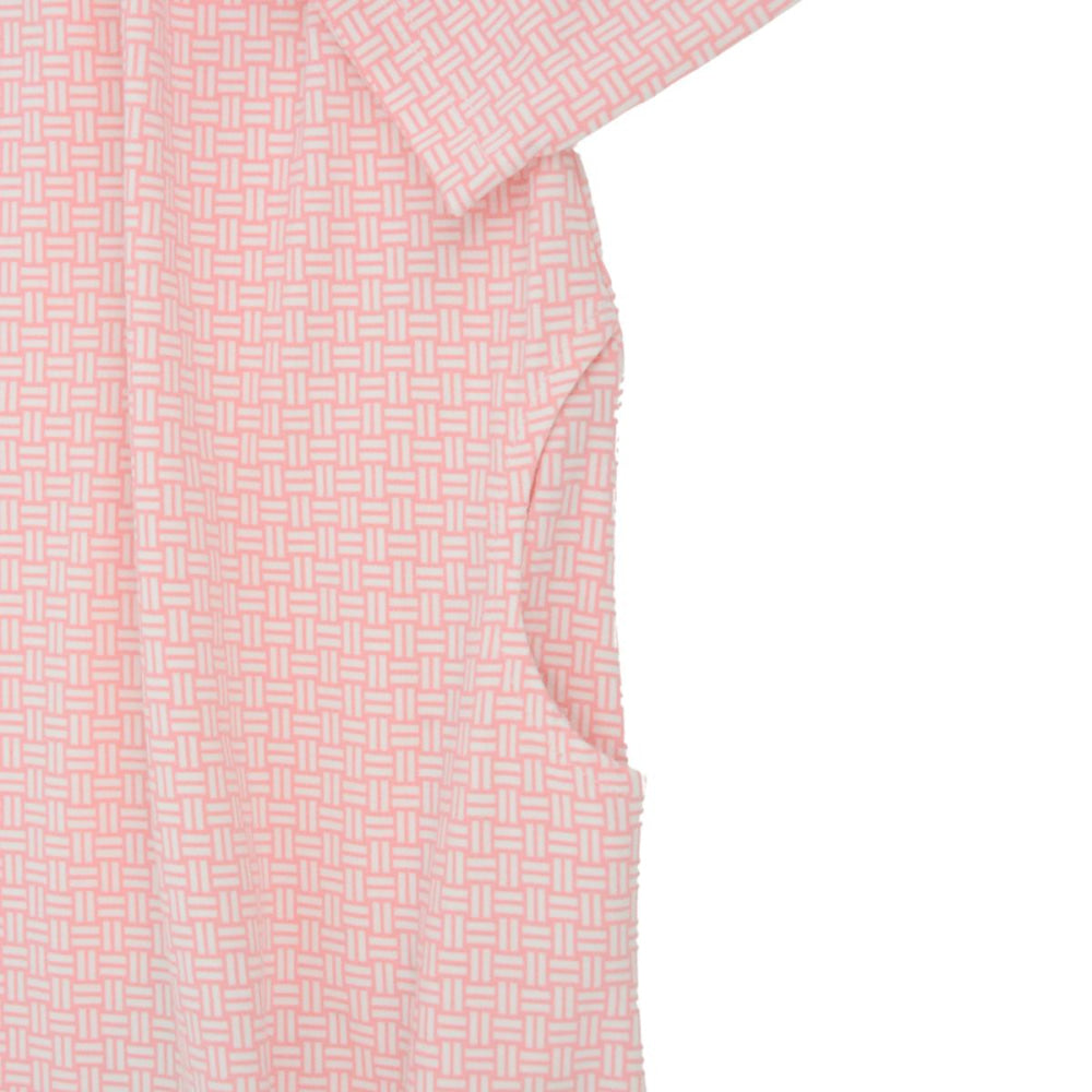 Boho Dress - Pink Basketweave - Dresses