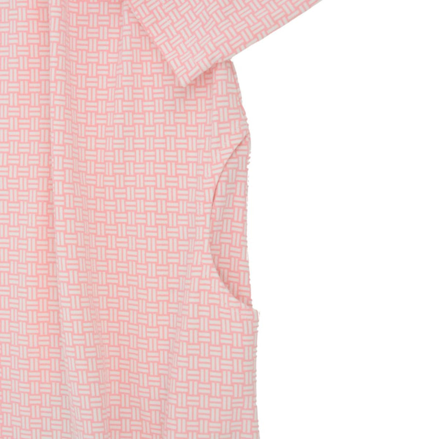 Boho Dress - Pink Basketweave - Dresses