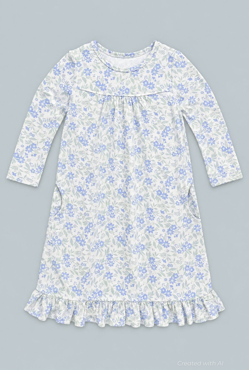 Boho Dress - Vintage Flower Purple - Dresses