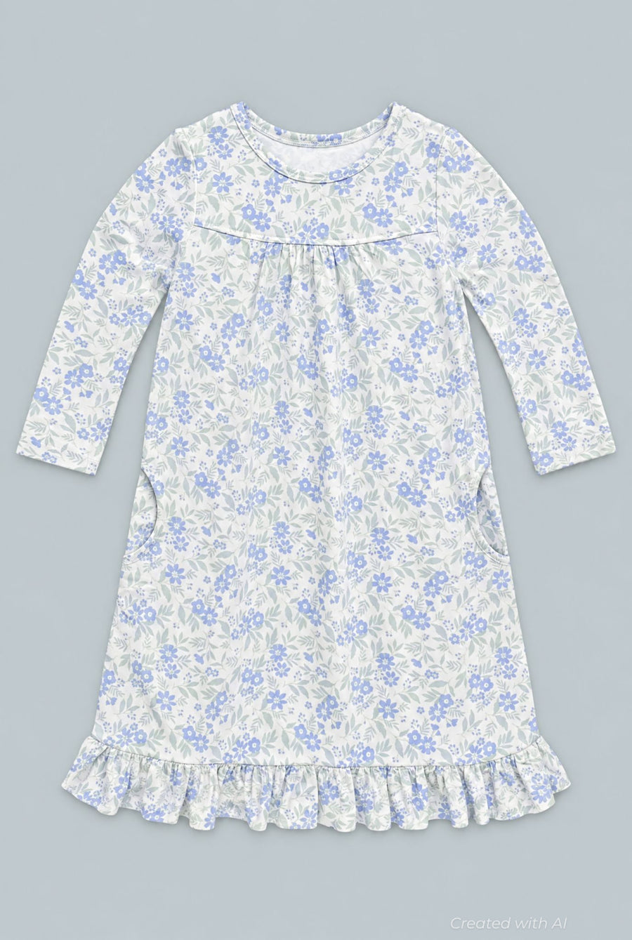 Boho Dress - Vintage Flower Purple - Dresses