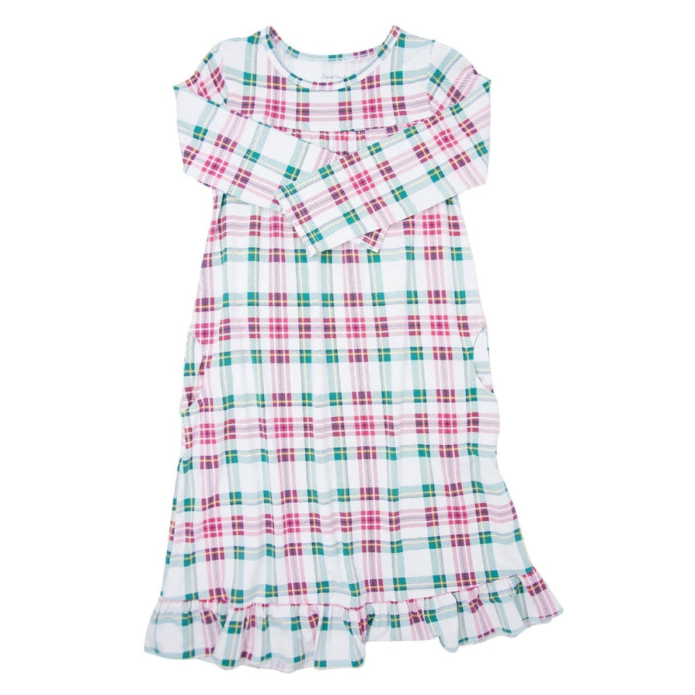 Boho Dress - White Tartan - Dresses