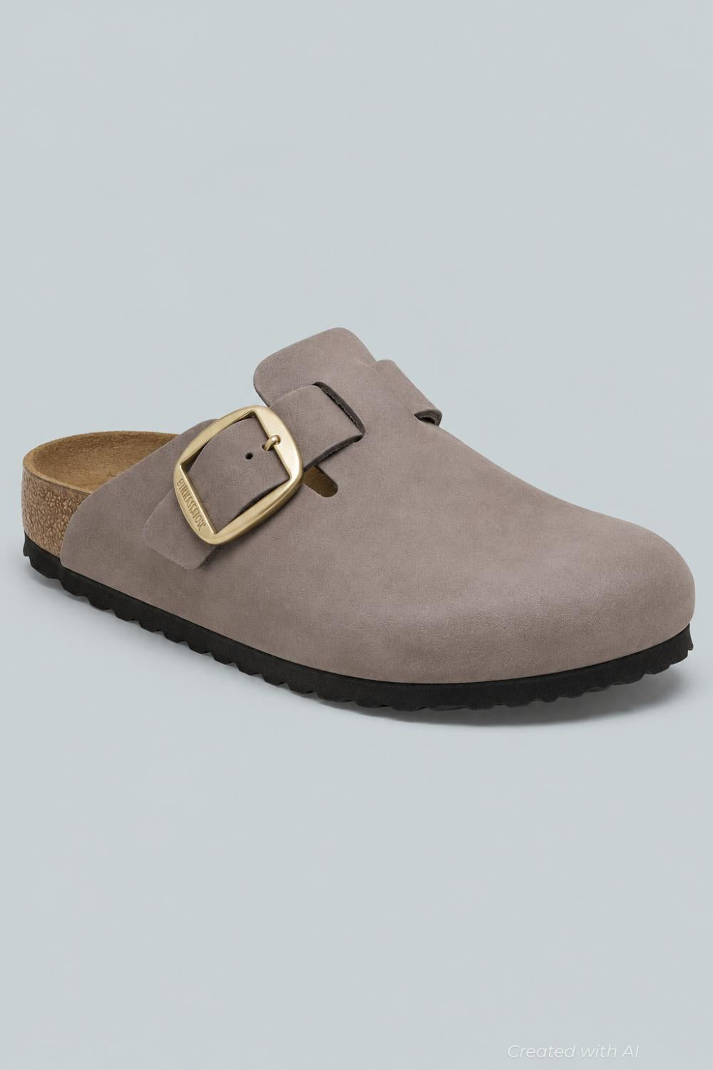 Boston Big Buckle Nubuck Leather Women’s Shoes - Faded Purple - EU 38 US WOMENS 7 7.5 NARROW - Clog