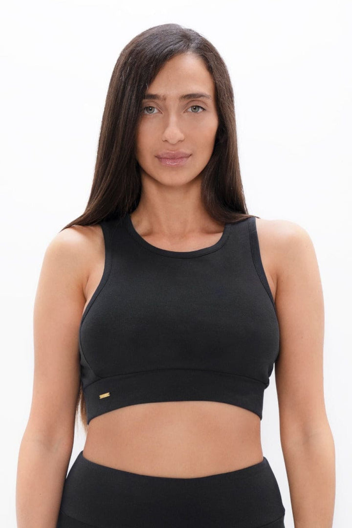 Boston Open Back Bra Top - Black Sand - L - Bra Top