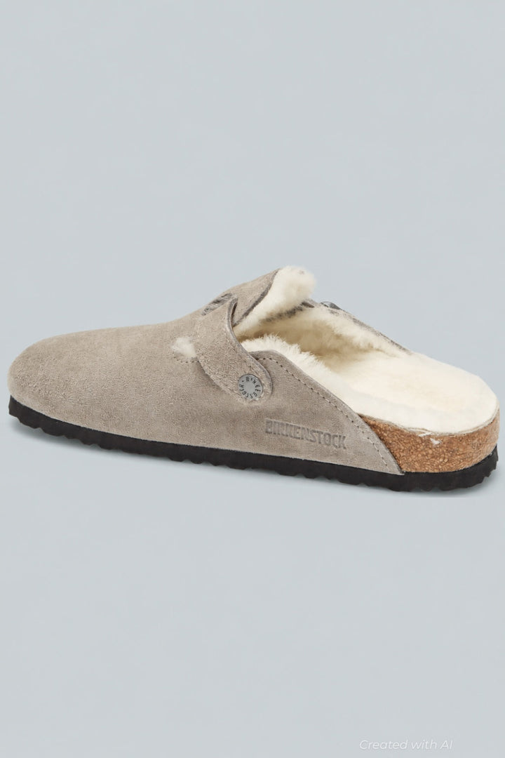 Boston Shearling Casual Clogs Narrow - Stone Natural - EU 39 - Clog