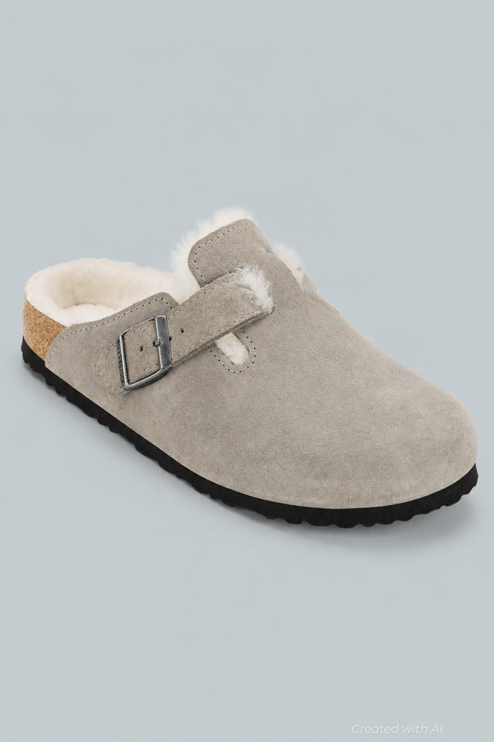 Boston Shearling Casual Clogs Narrow - Stone Natural - EU 39 - Clog