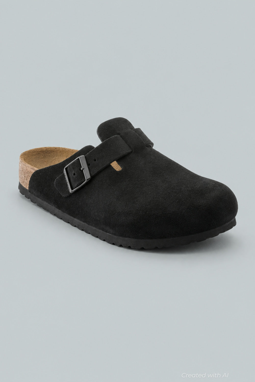 Boston Soft Footbed Suede Leather Clogs - Black - 45 M - Clog