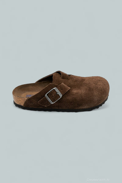 Boston Soft Footbed Suede Leather Clogs - Carafe Tonal - US 6W / 4M - Clog