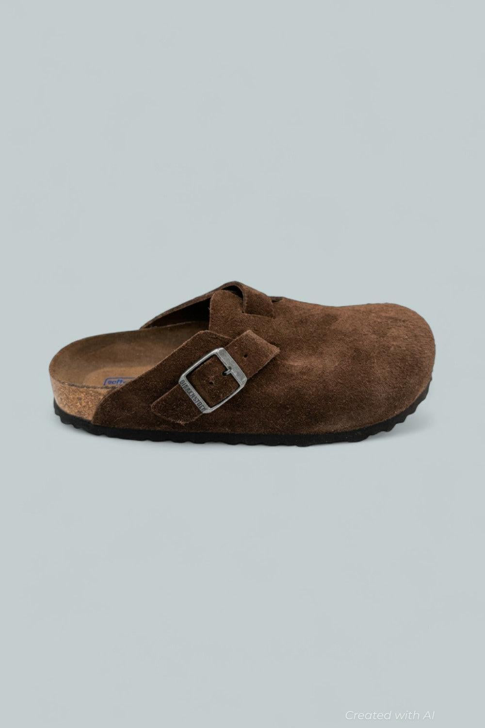 Boston Soft Footbed Suede Leather Clogs - Carafe Tonal - US 6W / 4M - Clog
