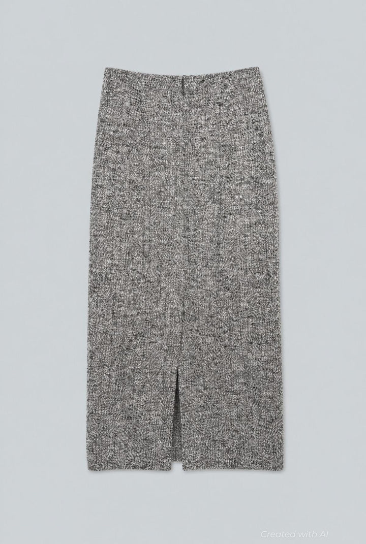 Boucle Jersey Tweed Pencil Skirt - Black/Ivory - US / XXS - Skirt
