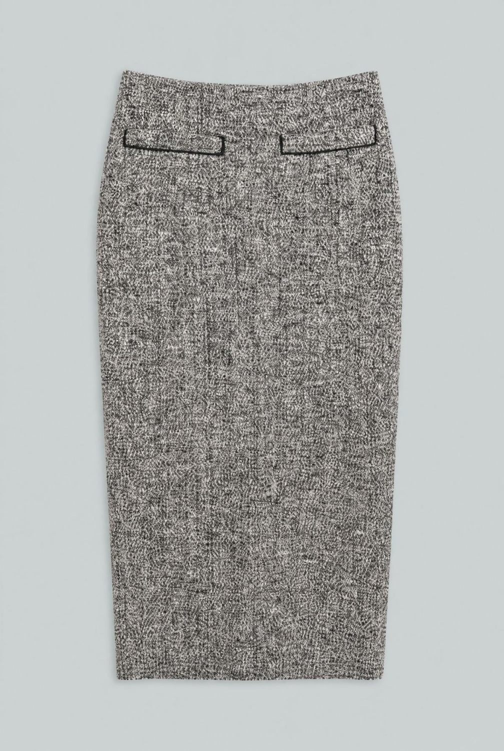 Boucle Jersey Tweed Pencil Skirt - Black/Ivory - US / XXS - Skirt