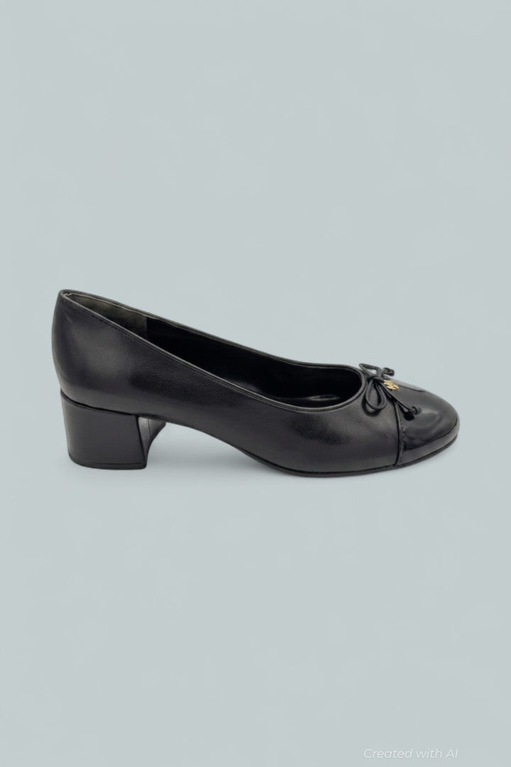 Bow Ballet High Heel Pumps - Perfect Black - Heels