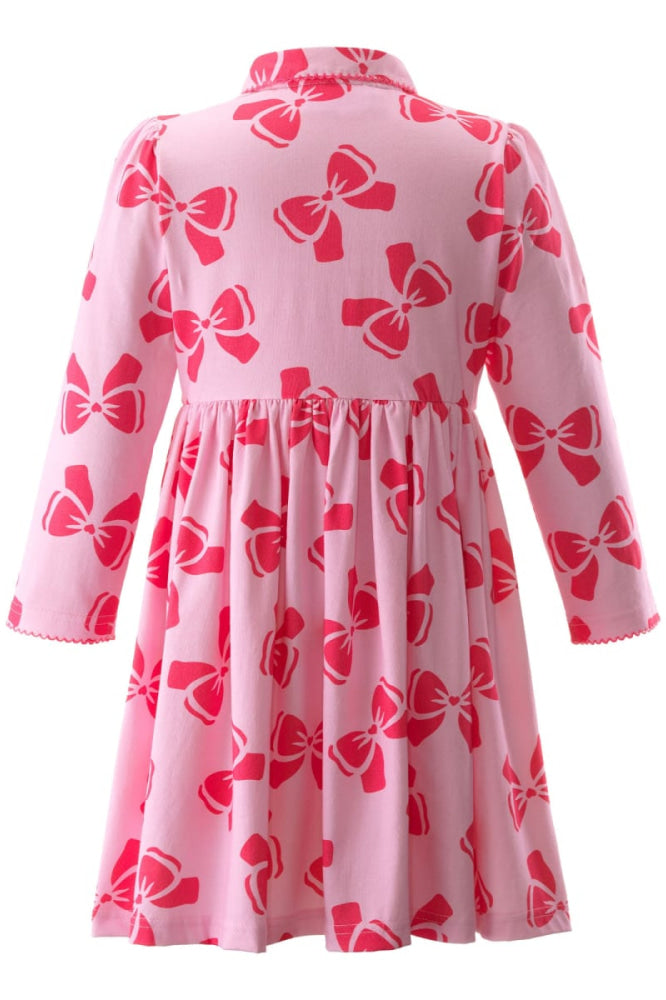 Bow Heart Jersey Dress - Dresses