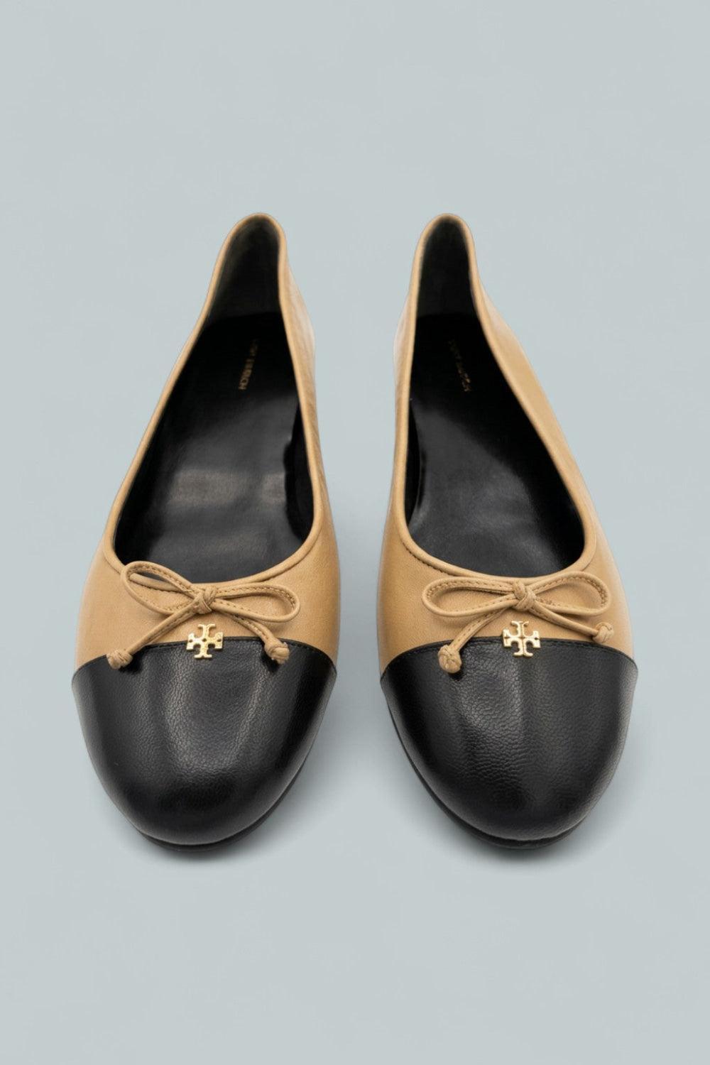 Bow Logo Slip On Ballet Flats - Ginger Shortbread - 10 - Flats