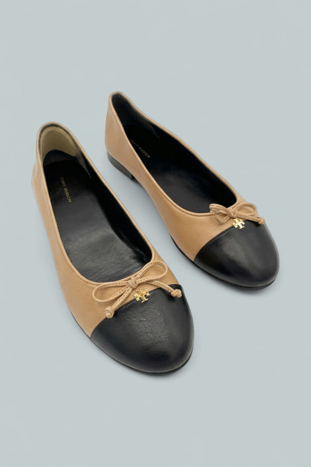 Bow Logo Slip On Ballet Flats - Ginger Shortbread - Flats