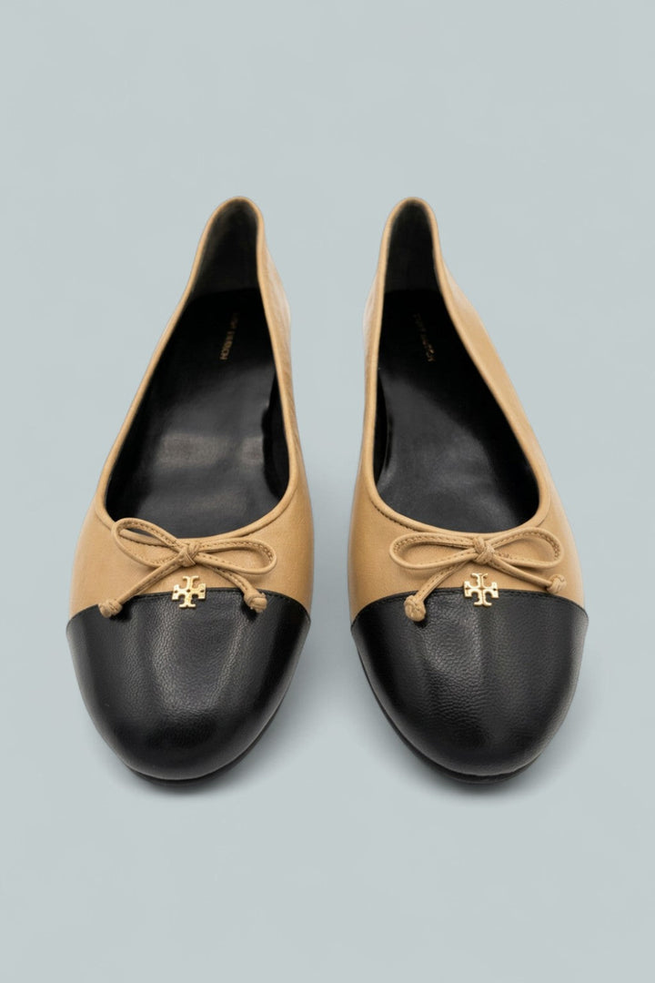 Bow Logo Slip On Ballet Flats - Ginger Shortbread - Flats