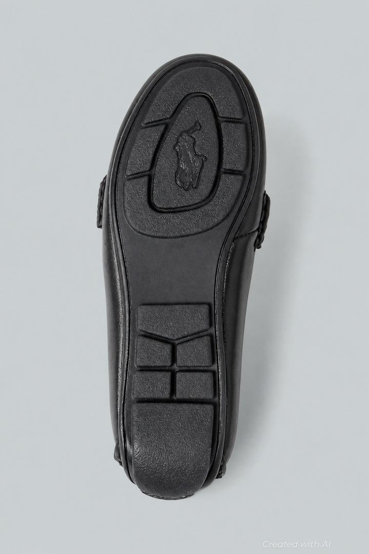 Boys Polo Ralph Lauren Telly Penny Loafer - Black - 3 CHILD - Loafers