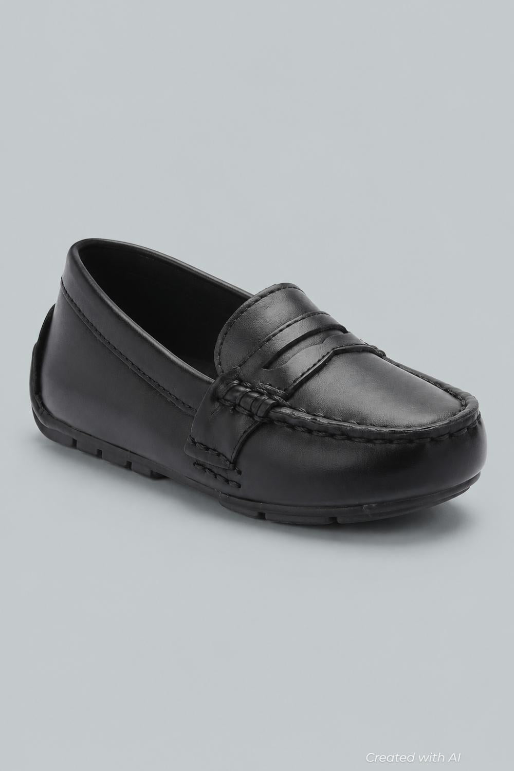 Boys Polo Ralph Lauren Telly Penny Loafer - Black - 3 CHILD - Loafers