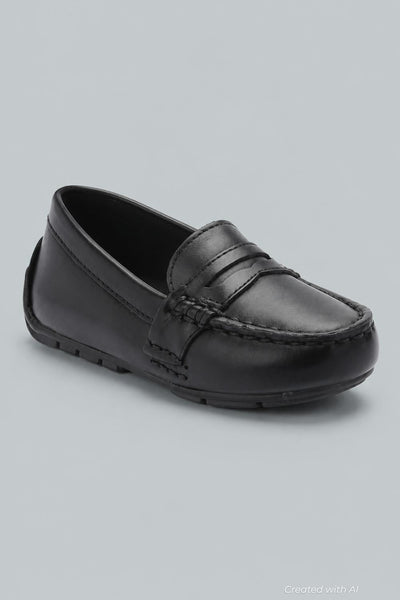 Boys Polo Ralph Lauren Telly Penny Loafer - Black - 3 CHILD - Loafers