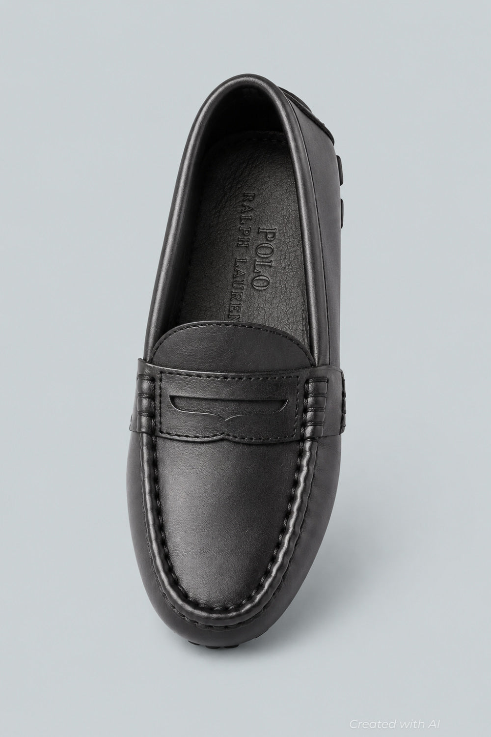 Boys Polo Ralph Lauren Telly Penny Loafer - Black - 3 CHILD - Loafers