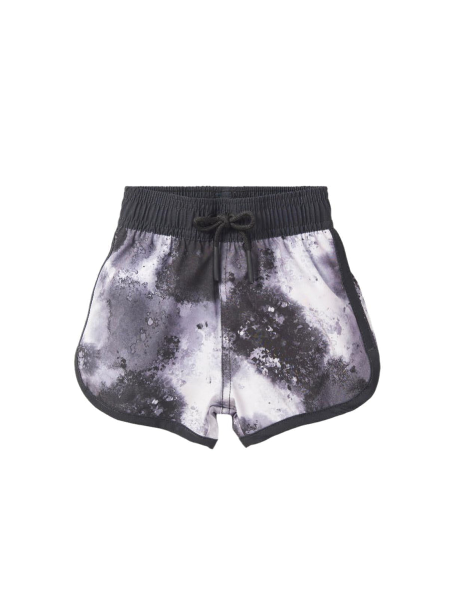 Boys Swim Short - Monochrome Watercolor - Swim Trunk