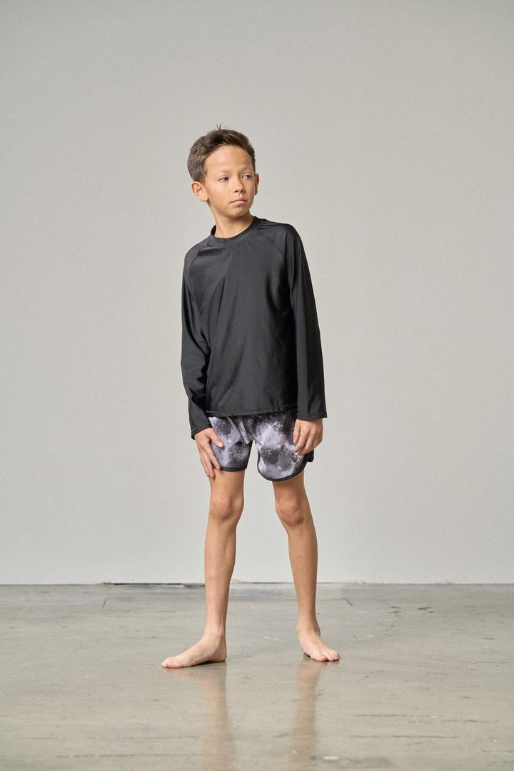 Boys Swim Short - Monochrome Watercolor - Swim Trunk