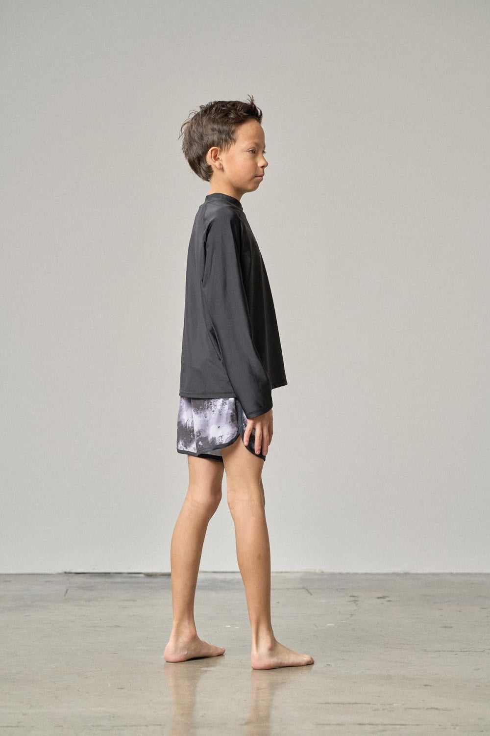 Boys Swim Short - Monochrome Watercolor - Swim Trunk