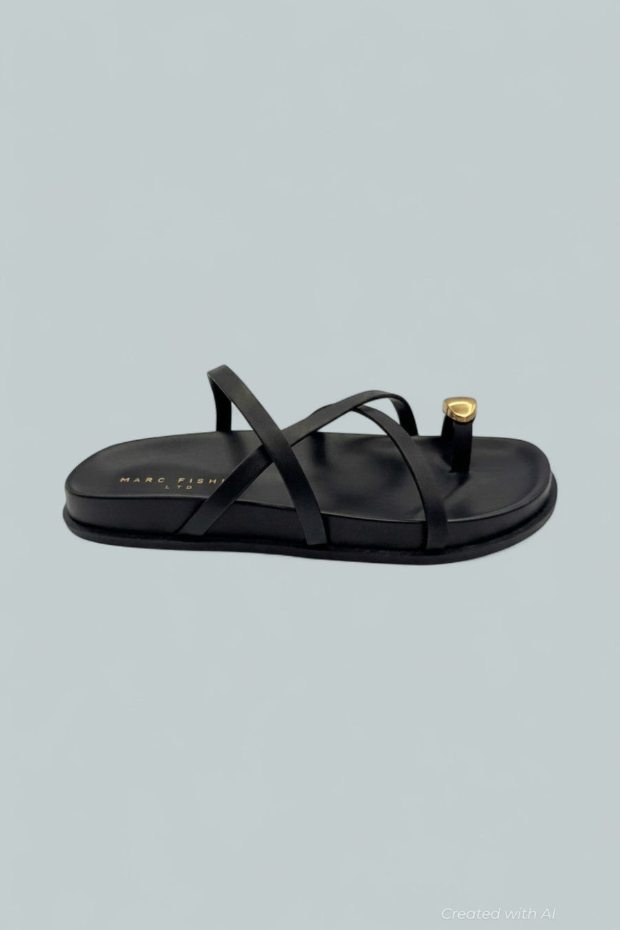 Braidey Toe Ring Sandals - Black 001 Leather - 10 - Sandals