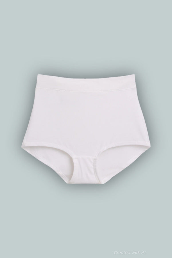 Breathe High Rise Bikini - White - Large - Underwear