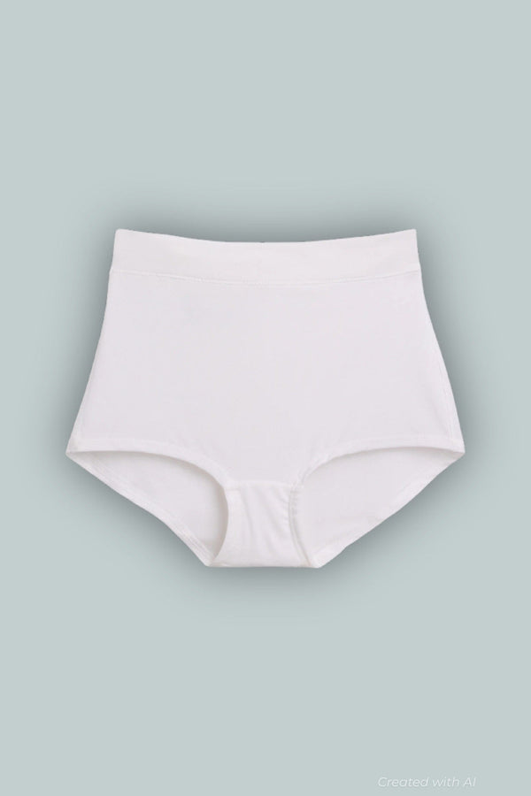 Breathe High Rise Bikini - White - Large - Underwear