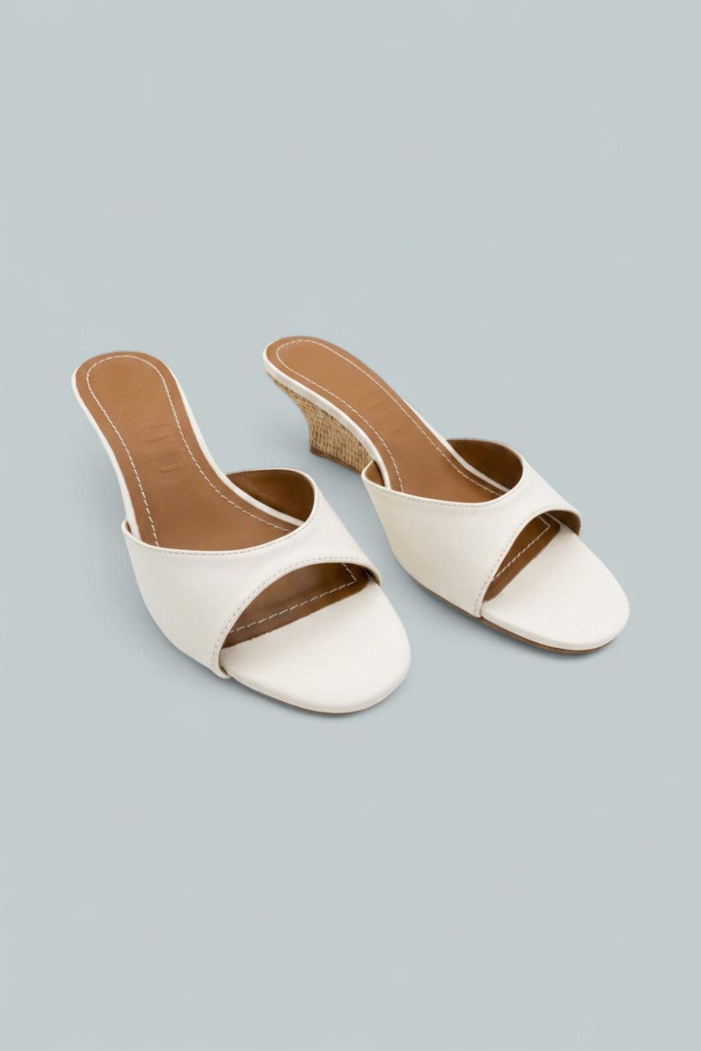 Brigitte Leather Wedge Sandals - Papernatu - Sandals