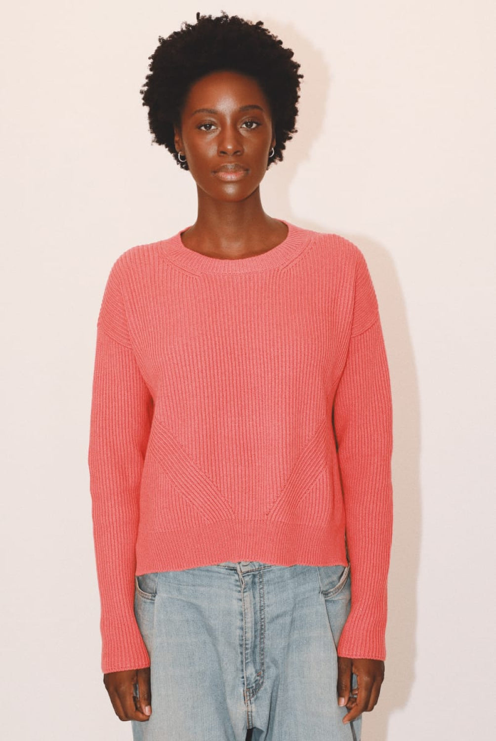 Brina Crewneck - Coral - Sweater