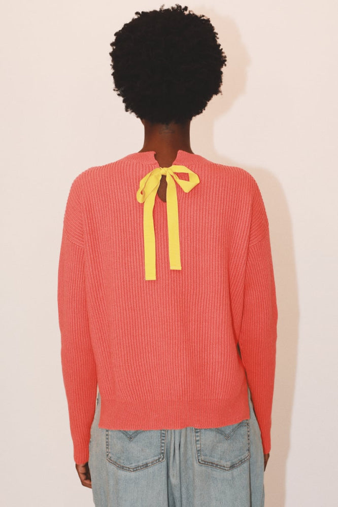 Brina Crewneck - Coral - Sweater