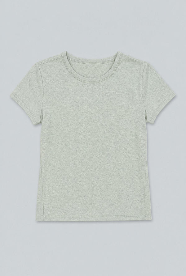 Crew Neck Donegal Tee - Mint