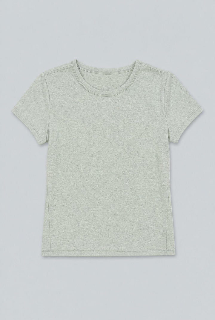Crew Neck Donegal Tee - Mint