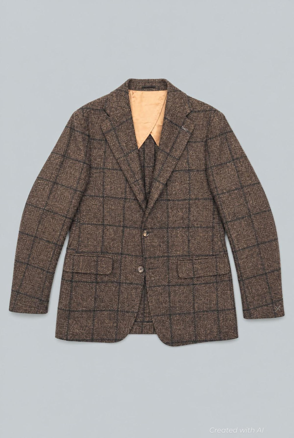 Brushed Alpaca-Cotton Glen Check Sport Coat - Dark Brown - 38 Regular - Jacket