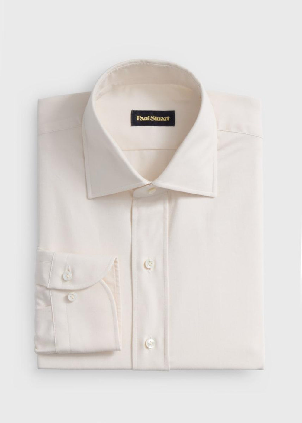 Brushed Cotton Sport Shirt - Ecru - Collared Shirt