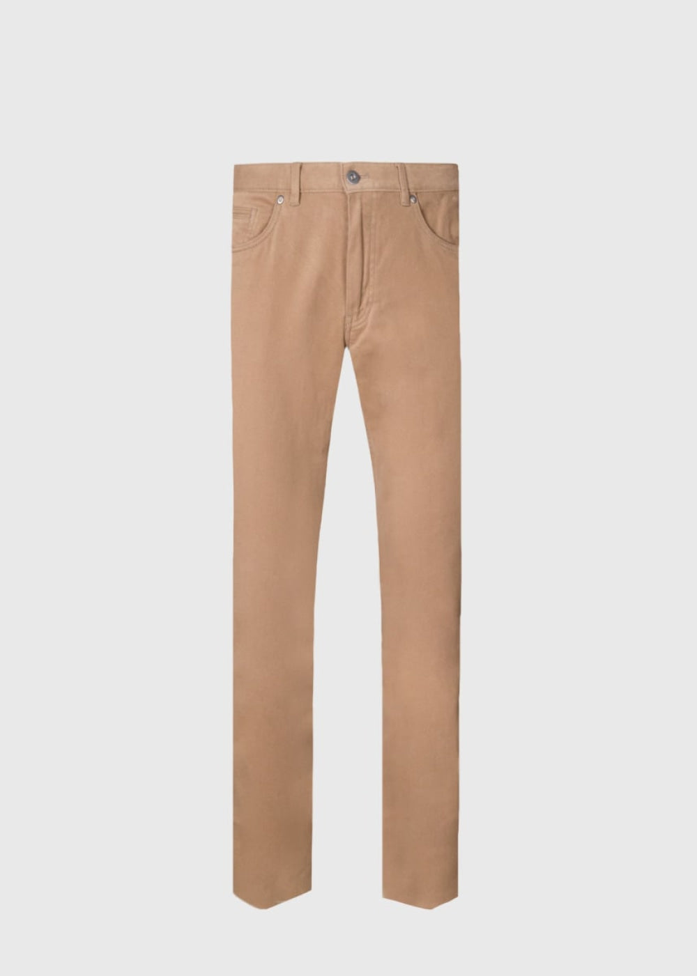 Brushed Cotton Twill Five Pocket Pant - Khaki - Pants
