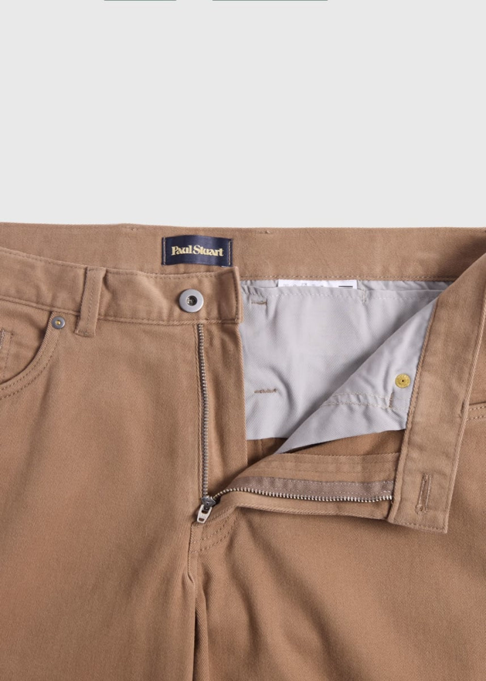 Brushed Cotton Twill Five Pocket Pant - Khaki - Pants