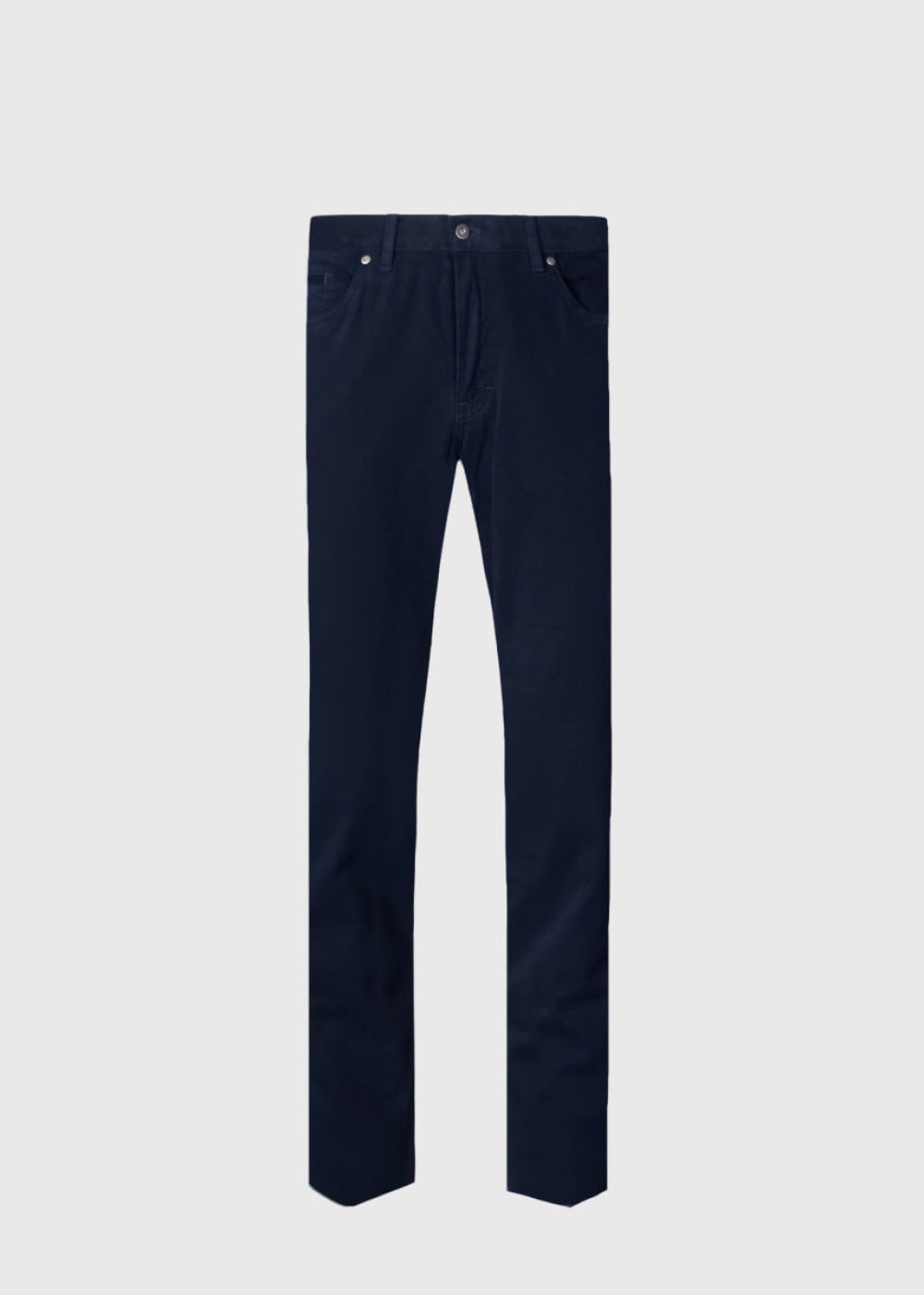 Brushed Cotton Twill Five Pocket Pant - Navy - 42 (Long) - Pants