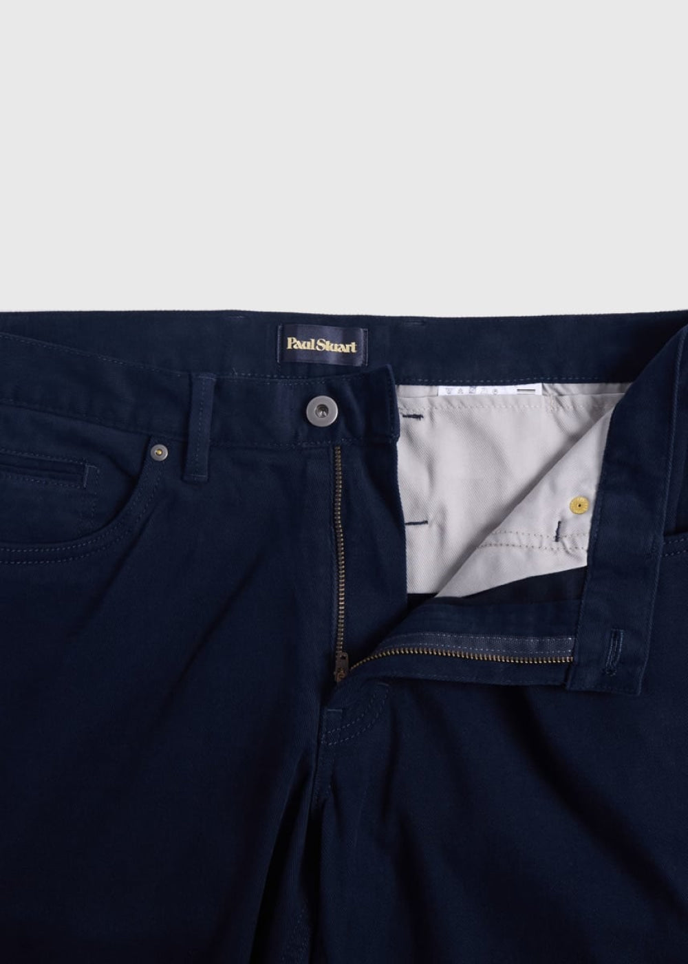 Brushed Cotton Twill Five Pocket Pant - Navy - 42 (Long) - Pants