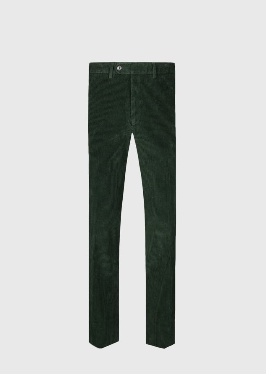 Brushed Newton Trouser - Bottle Green - Trouser