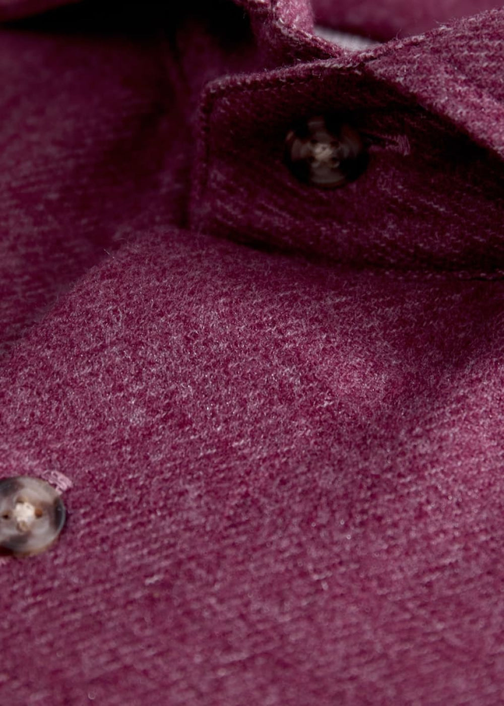 Brushed Twill Shirt - Plum - Collared Shirt