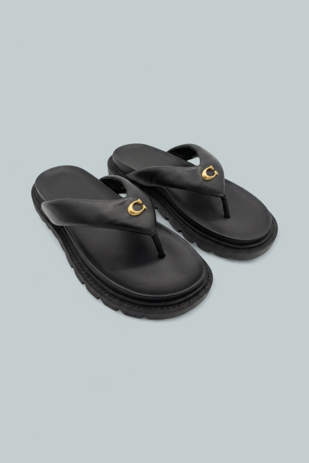 Brynn Lth Flip Thng - Black - 7.5 - Sandals