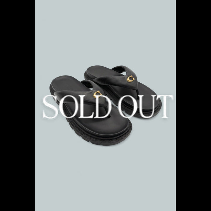 Brynn Lth Flip Thng - Black - 7.5 - Flip Flop