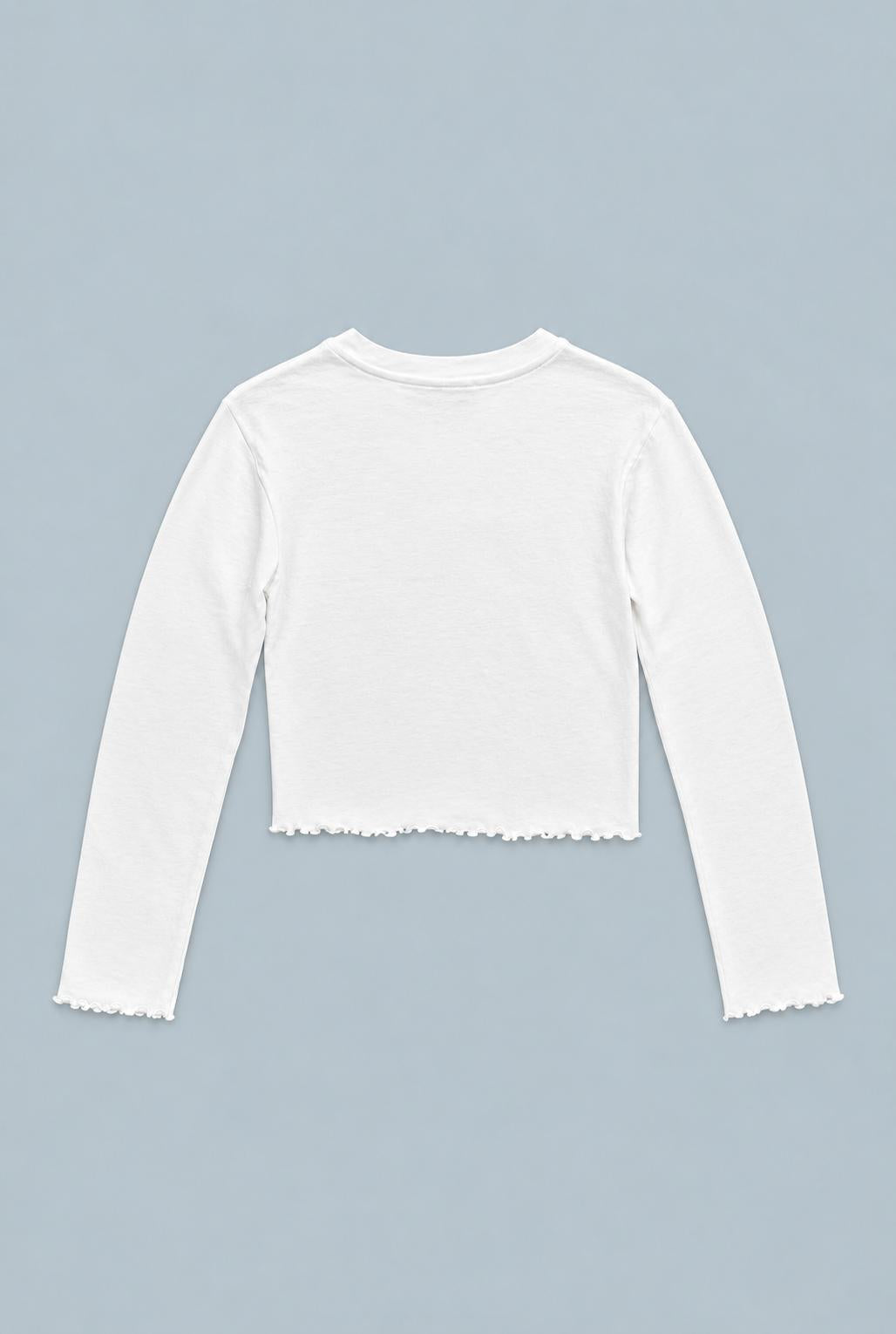 Sara Long Sleeve Top - White